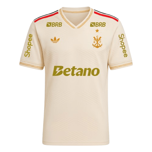 Manto Flamengo Jogo 3 Adidas 2025 – Com Kit Patrocínio – De Arrascaeta 10